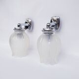 Antique glass wall lights