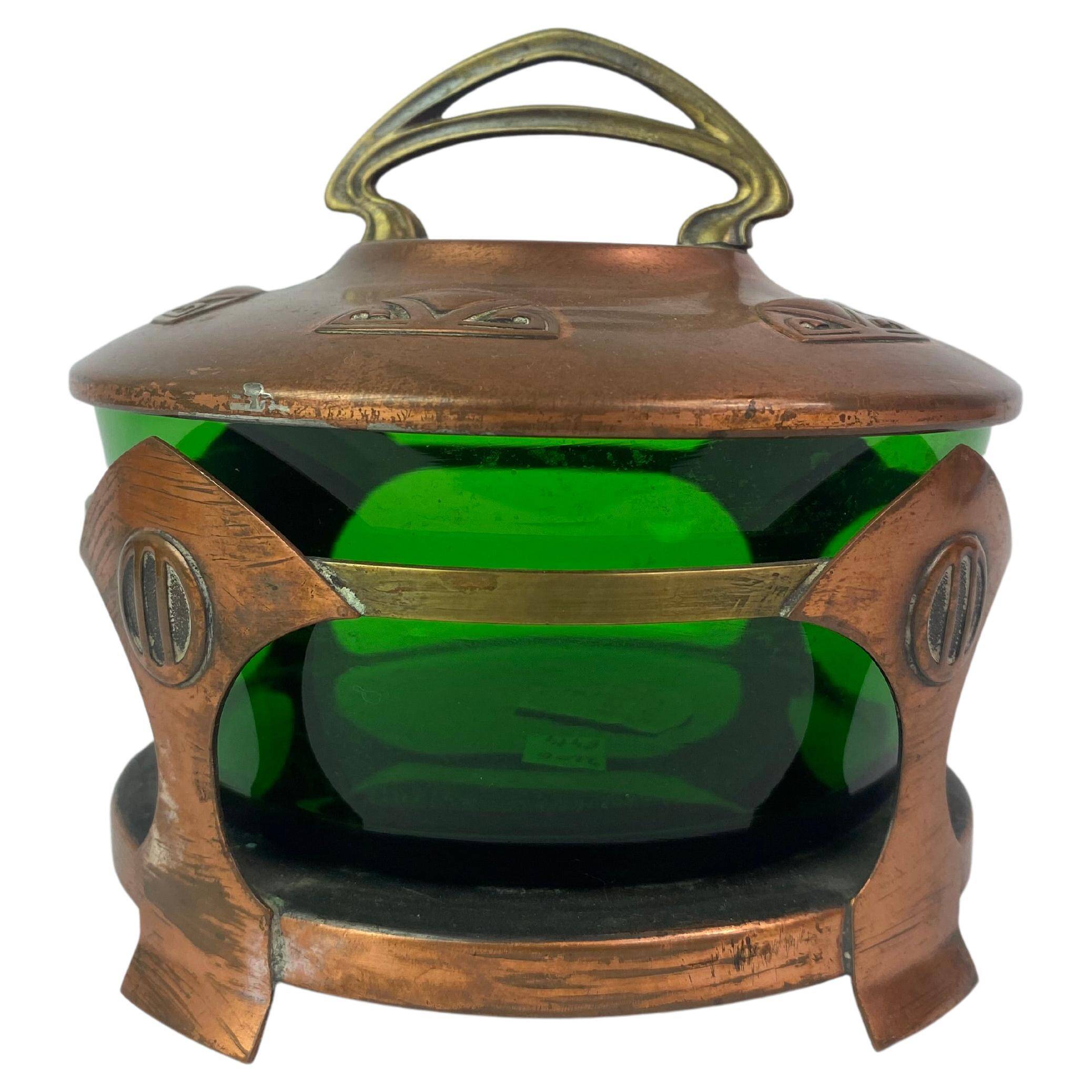 Very rare Jugendstil butter dish by Joseph Maria Olbrich for WMF.