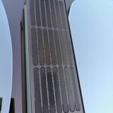 Large double mirrors 3 sconces brown smoked glass fontana arte style 1960 70