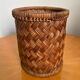 Vintage rattan pot bottle basket