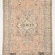 6x9 brown & beige oriental vintage rug 181x291cm