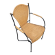 Mid-Century Chair by Frederic Weinberg in Rattan, Iron and Brass
