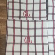 Ensemble de 12 serviettes de table vintage