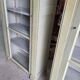 Magnificent pair of green painted fir bookcase display cabinet early 20th century