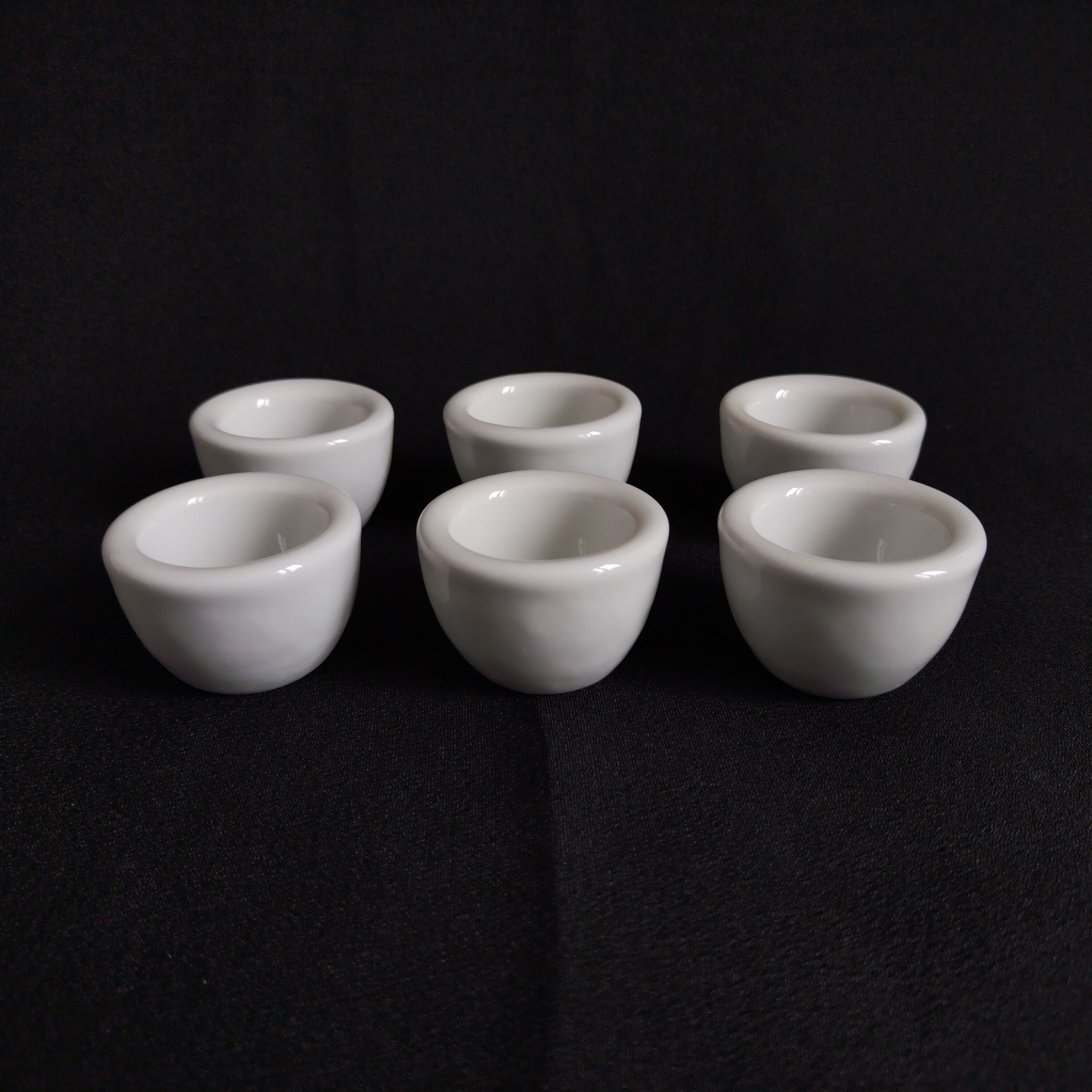 Set De 6 Coquetiers En Porcelaine Blanche