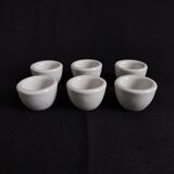 Set of 6 shells in white French porcelain, renowned brand PILLIVUYT since 1818
