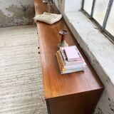 Enfilade teck XL années 60 constructiviste