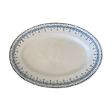 Plat ovale ancien en Faïence de Gien, Modèle Byzance