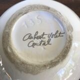 Ancient ball vase with 13 holes in ceramic with painted decoration