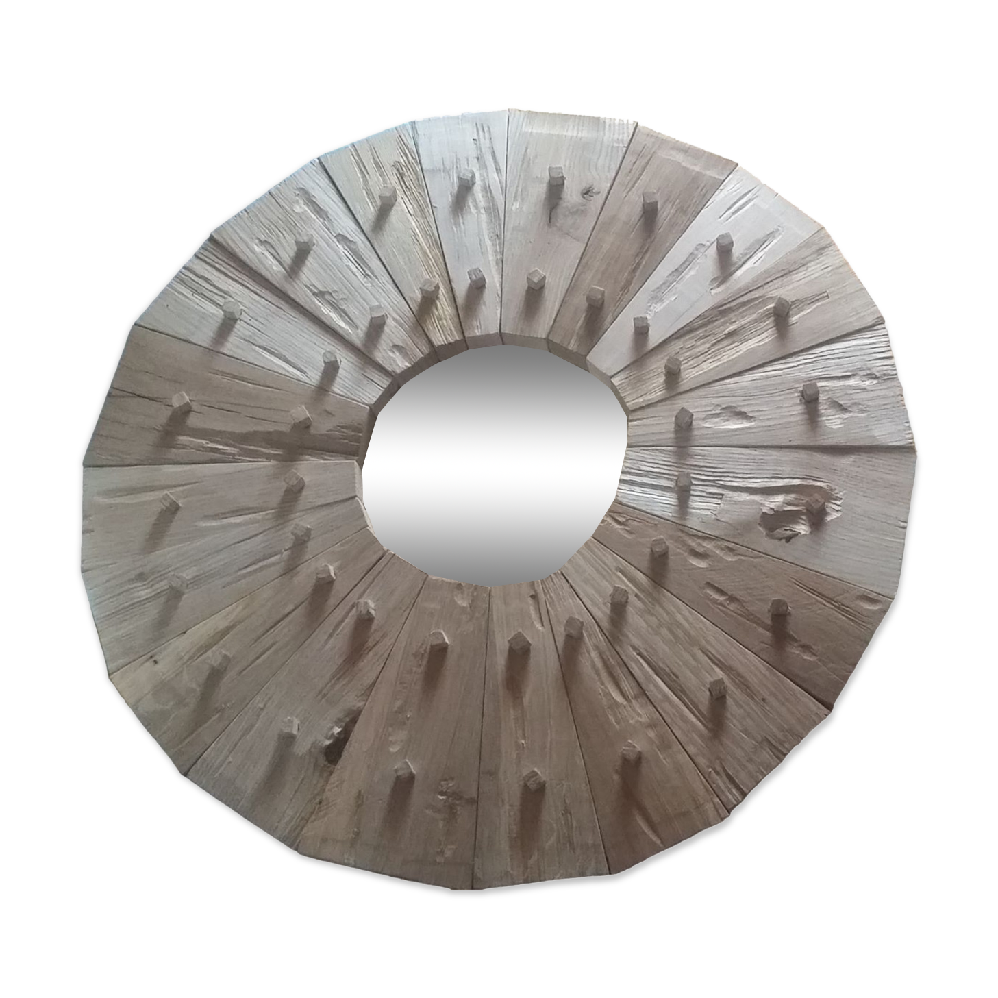 60cm solid wood mirror