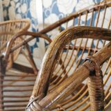 2 rattan basket chairs