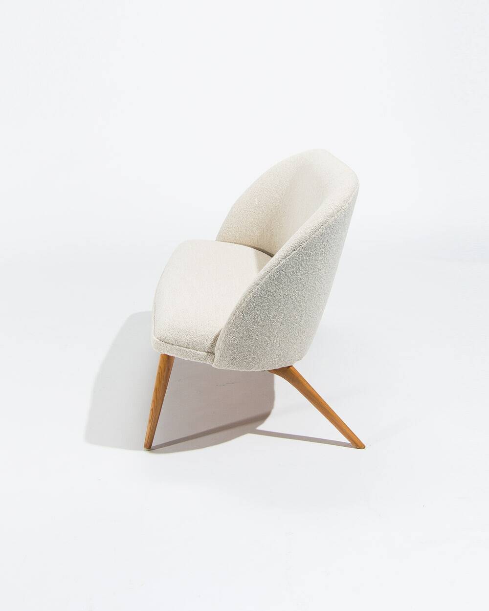 1940’s Swedish Mid-Century Sofa in Cream Bouclé