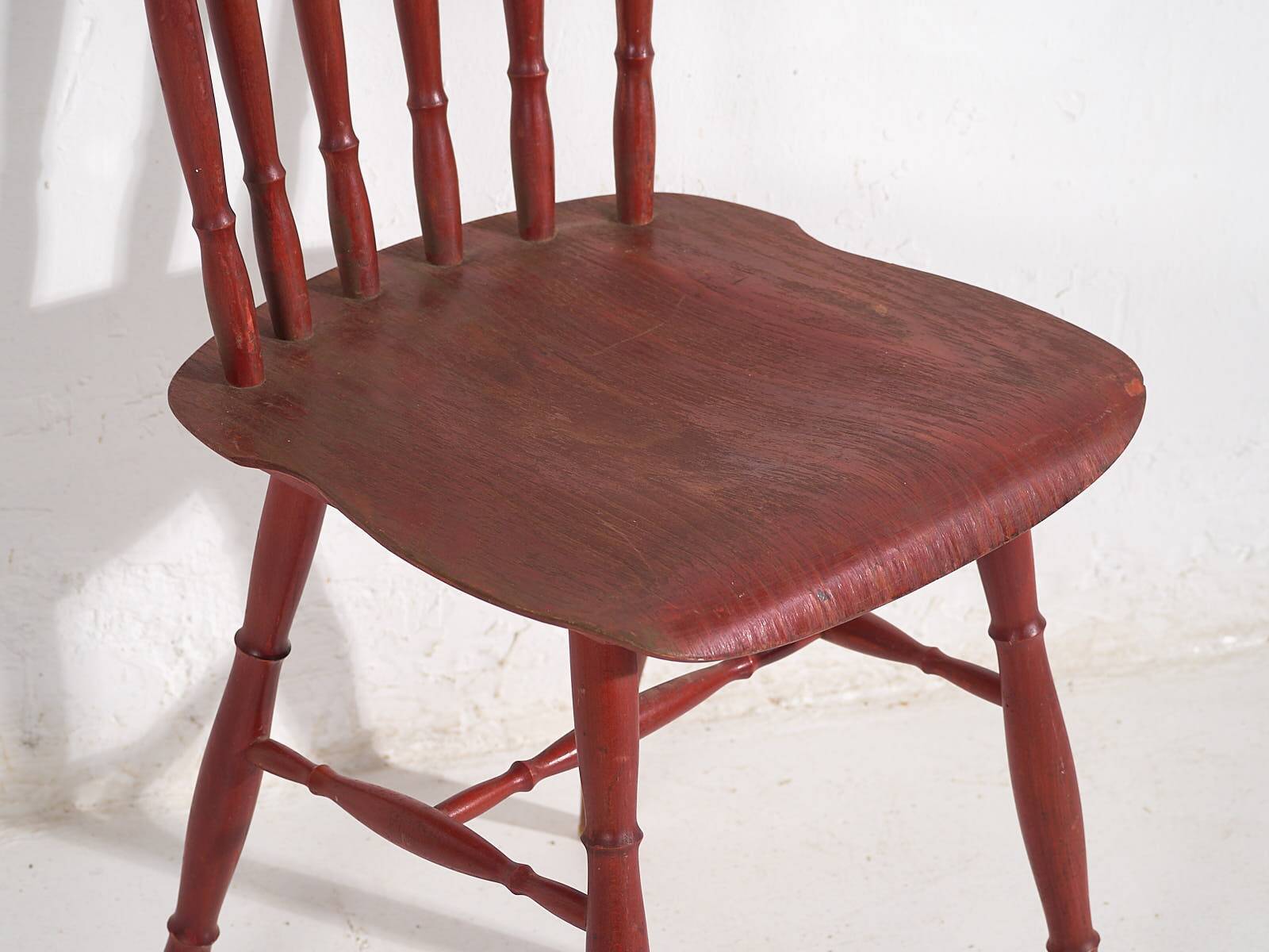 Antique red Windsor style chair (c.1920)