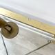 Table Basse Laiton et Verre biseauté carré vintage