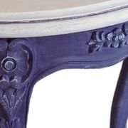 table ronde violette décorée à la main