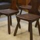Ensemble de 8 chaises monastère 1950’s