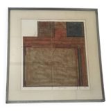 Work by Gérard Dechamps, painting using sewing and chalk techniques