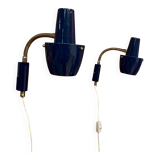 Pair of 1950s Scandinavian design wall lights.