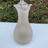 Carafe rafraichissoir pichet baccarat ou st louis cristal givré anse torsadée