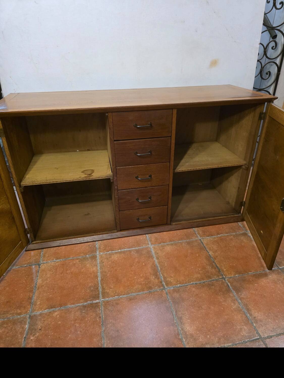 Vintage oak enfilade from the 1960s.