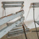 Patinated garden folding chairs - metal and wood -