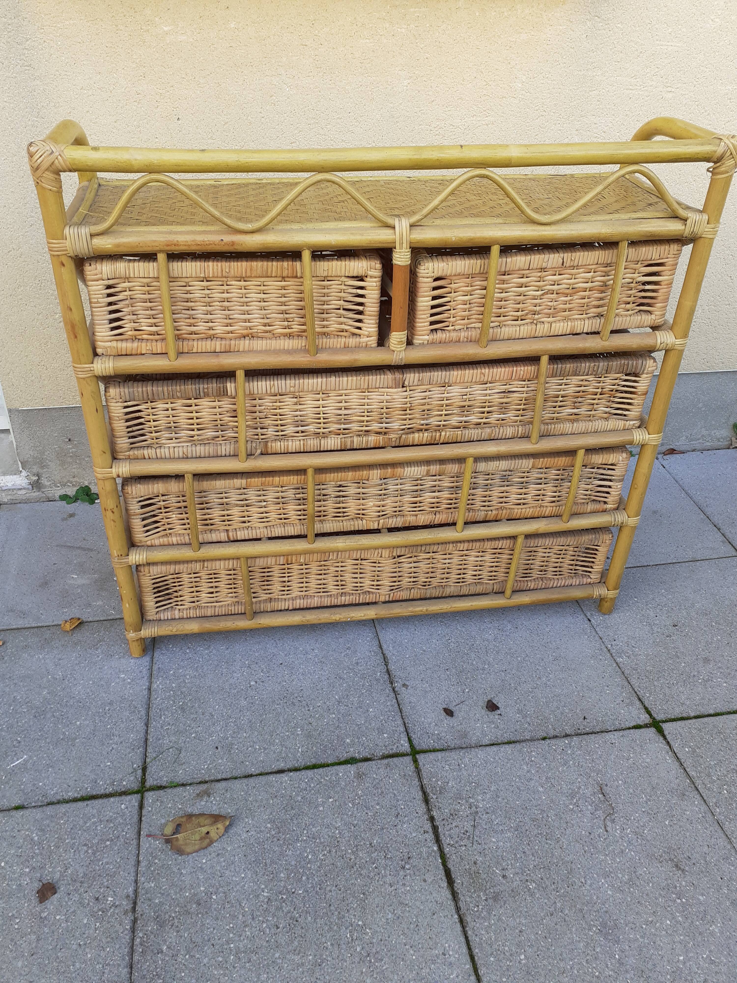 Rattan dresser