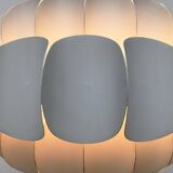 Mid-century white metal Swiss suspension by H. Zender for Temde.