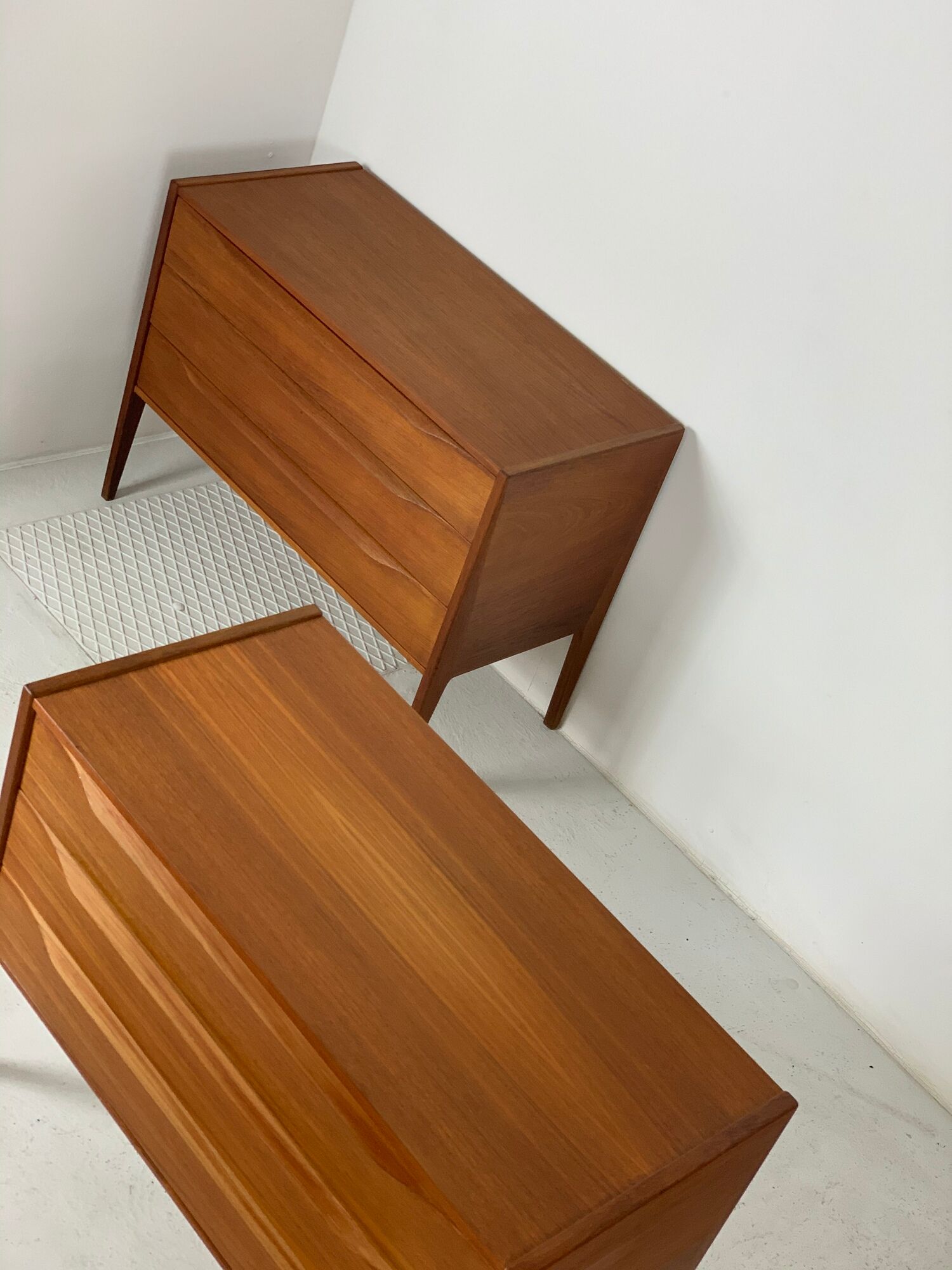 2x Kai Kristiansen teak chest of drawers for Aksel Kjersgaard