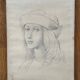 Painting: Drawing - portrait of a woman, late 19th century