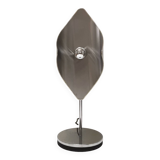 Table lamp, stainless steel and chrome metal, Reggiani, 1970