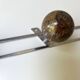 modernist coat rack in chrome and wood, 1970s design