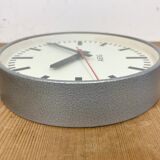 Grey Industrial Factory Wall Clock from AEG, 1960s