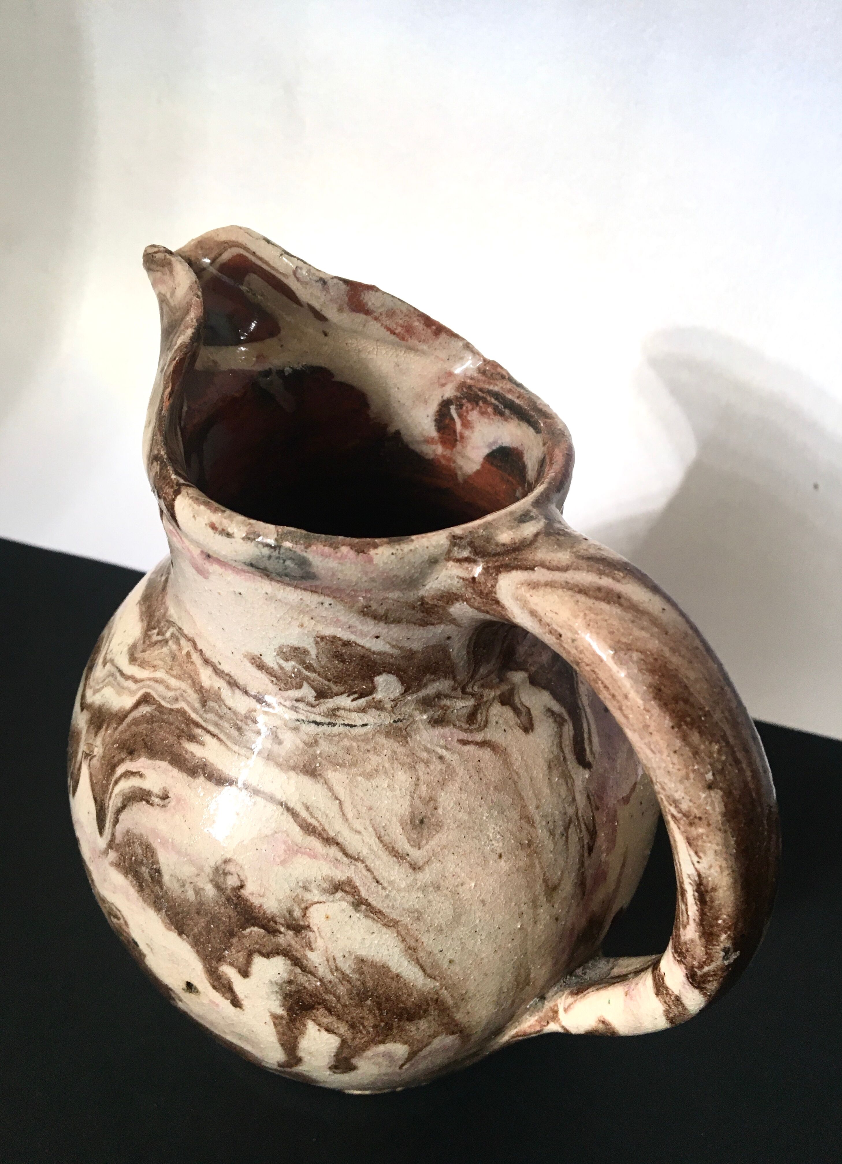 Glazed terracotta carafe