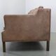 Danish mid-century three-seat brown leather sofa, 1970s