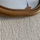 Vintage 1960s apple mirror, rattan, wicker, bamboo - 32 x 35 cm