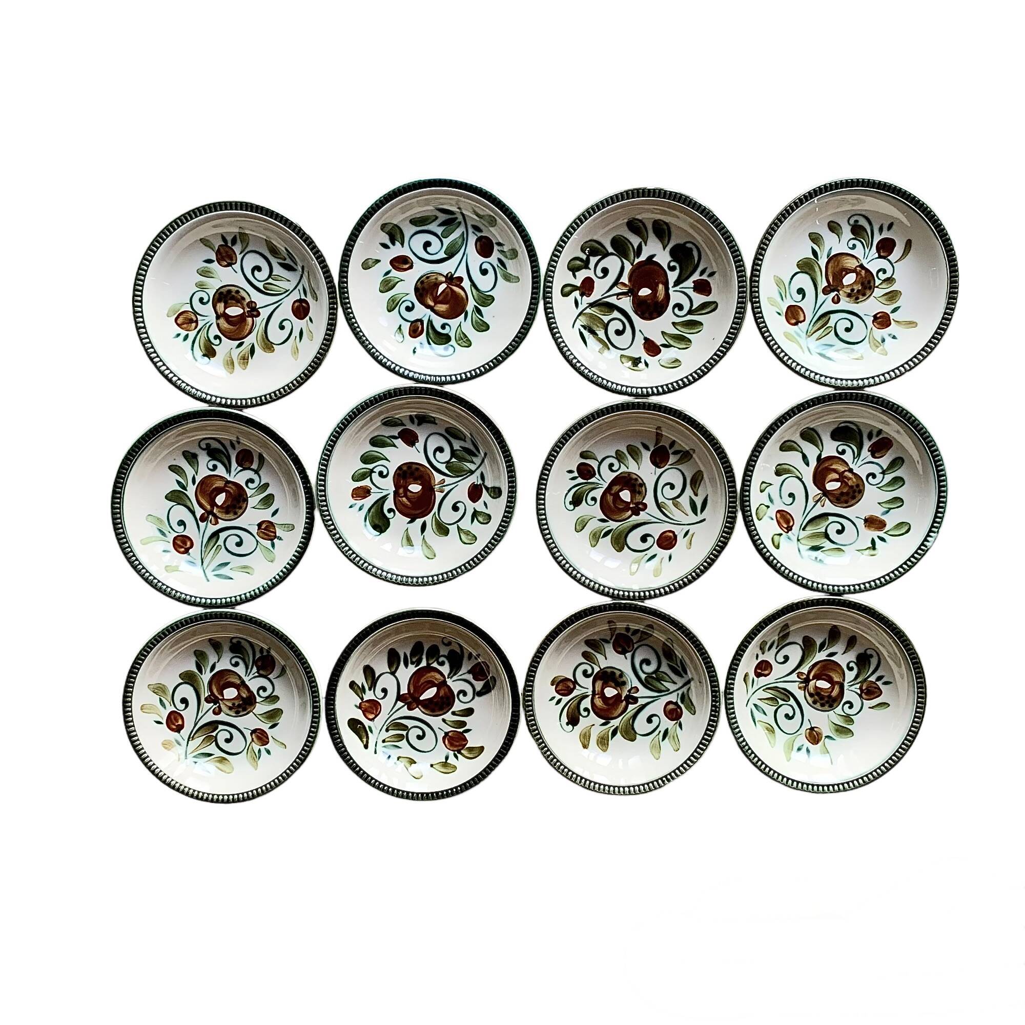 Set of 12 boch la louvière soup plates - argenteuil series