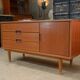 Small vintage teak low cabinet 1960