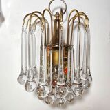 Par de lámparas de cristales. Italia, 1970s.