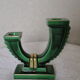 2-spoke art deco candle holder