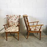 Pair of Baumann fan armchairs