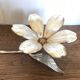 Vintage silver metal flower ashtray