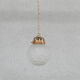 Brass and etched glass french pendant light