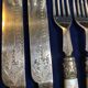 Silver and mother-of-pearl cheese service