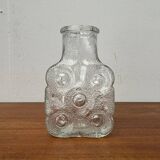 Vintage German glass vase model on the rocks by Lars Hellsten for Walther Glas, 1970s.