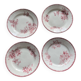 Ensemble de 4 assiettes plates en faïence de Maastricht