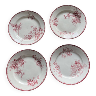 Set of 4 Maastricht earthenware dinner plates