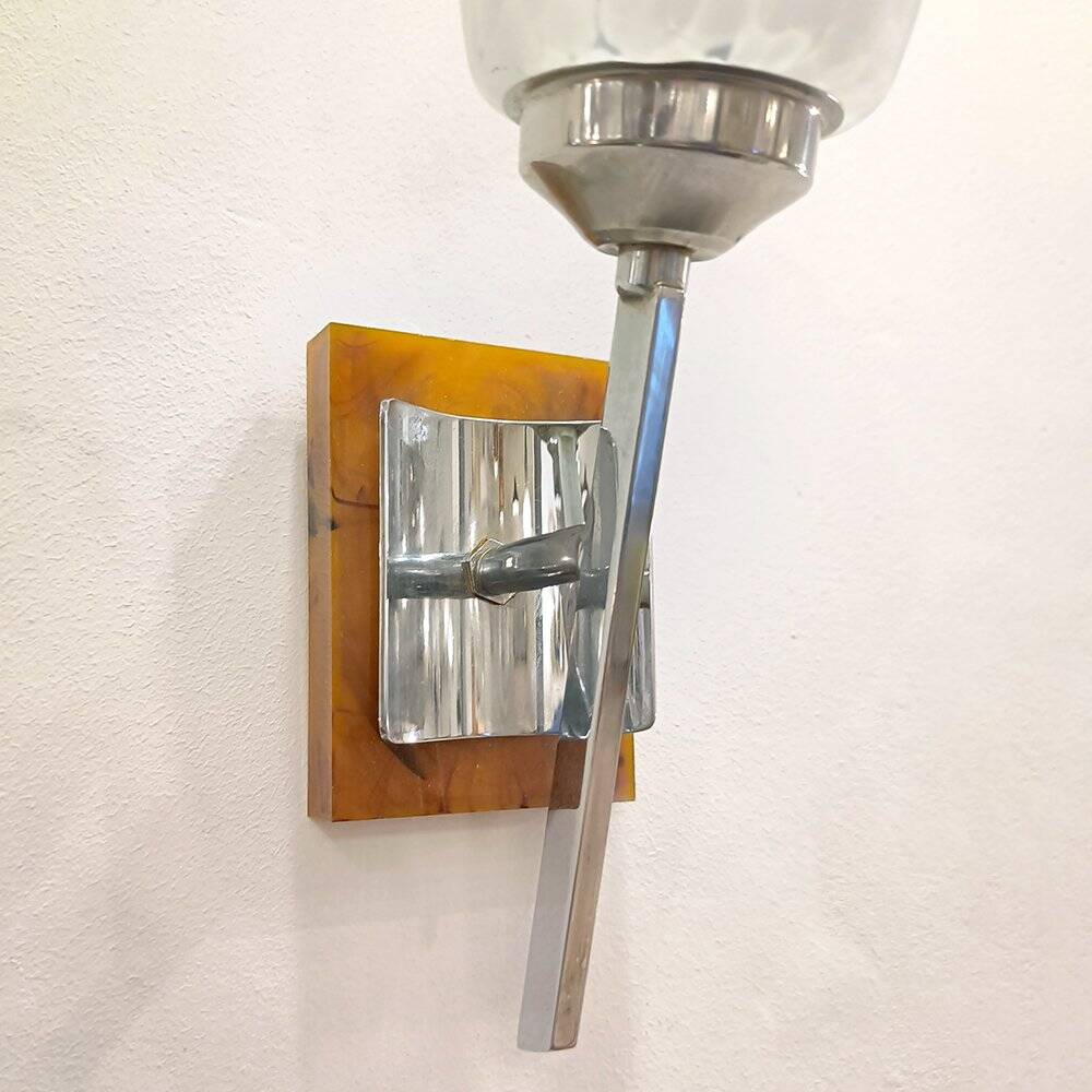 Applique murale marbrée du milieu du siècle en verre de Murano, années 1960.