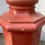 Pair of speckled pink ceramic lamp bases