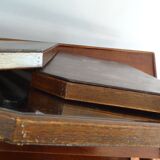 Triptych mirror 1900 with beveled mirrors, 88/42 x 68 cm