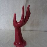 Hand ceramic fig tree color red burgundy